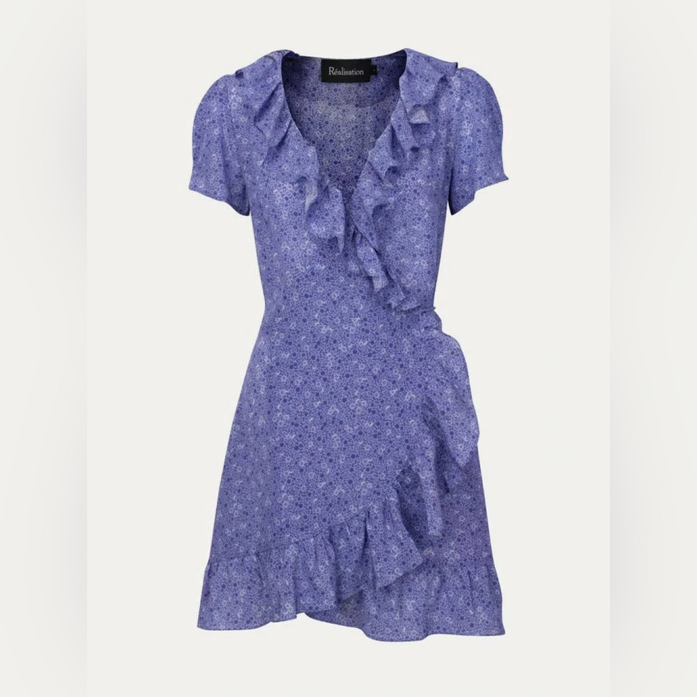 Réalisation Par Valentina Ruffle Wrap Dress